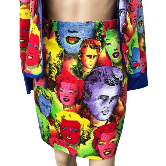 VERSACE 1991 Andy Warhol Marilyn Monroe Suit Set - Picture 10 of 14